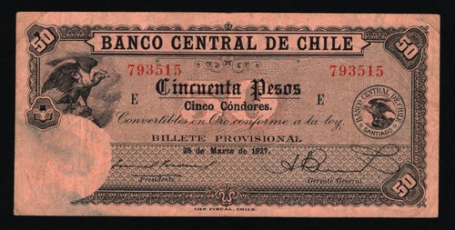 Cile banco central 50 - banco, central.